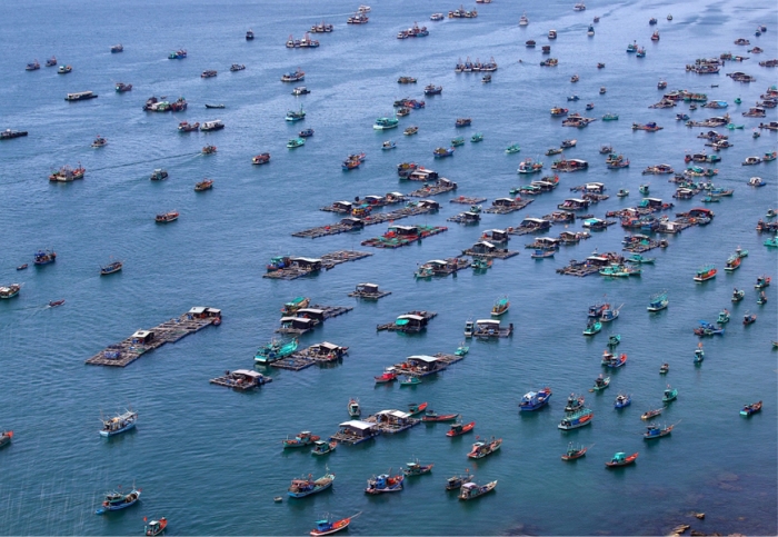 Ghe ngư dân tập trung ven biển Phú Quốc