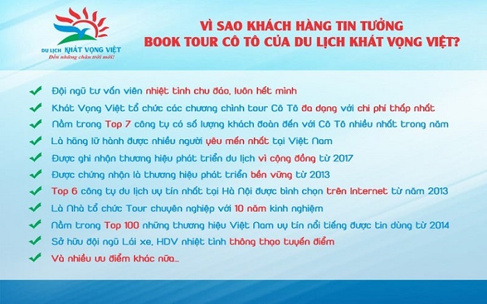 Vì sao khách hàng lựa chọn tour du lịch Cô Tô của Khát Vọng Việt